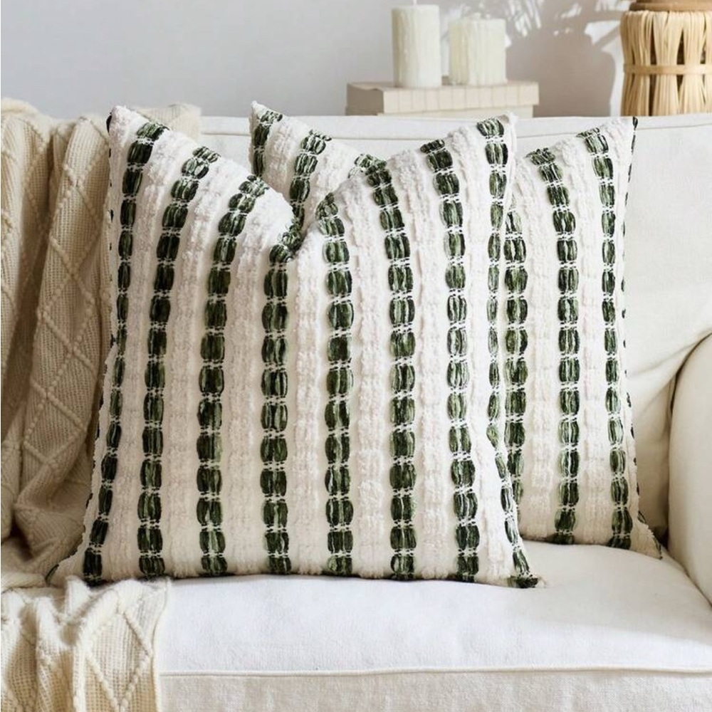 NEW Striped Throw Pillow Covers Set of Two
